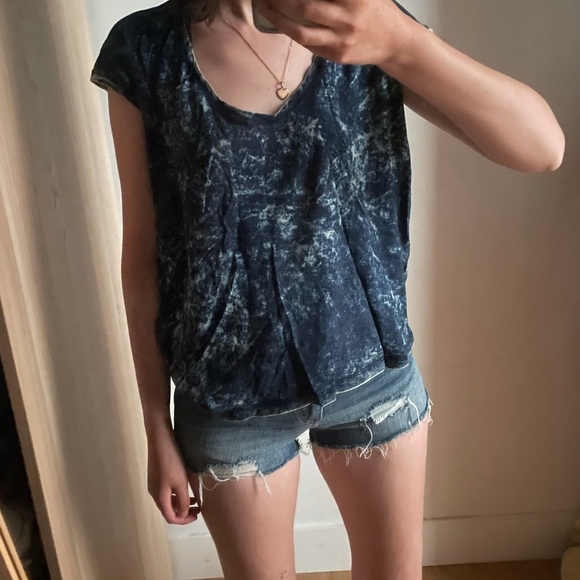 G-STAR BLUE DYE  V-NECK TEE - XS - Picture 4 of 15